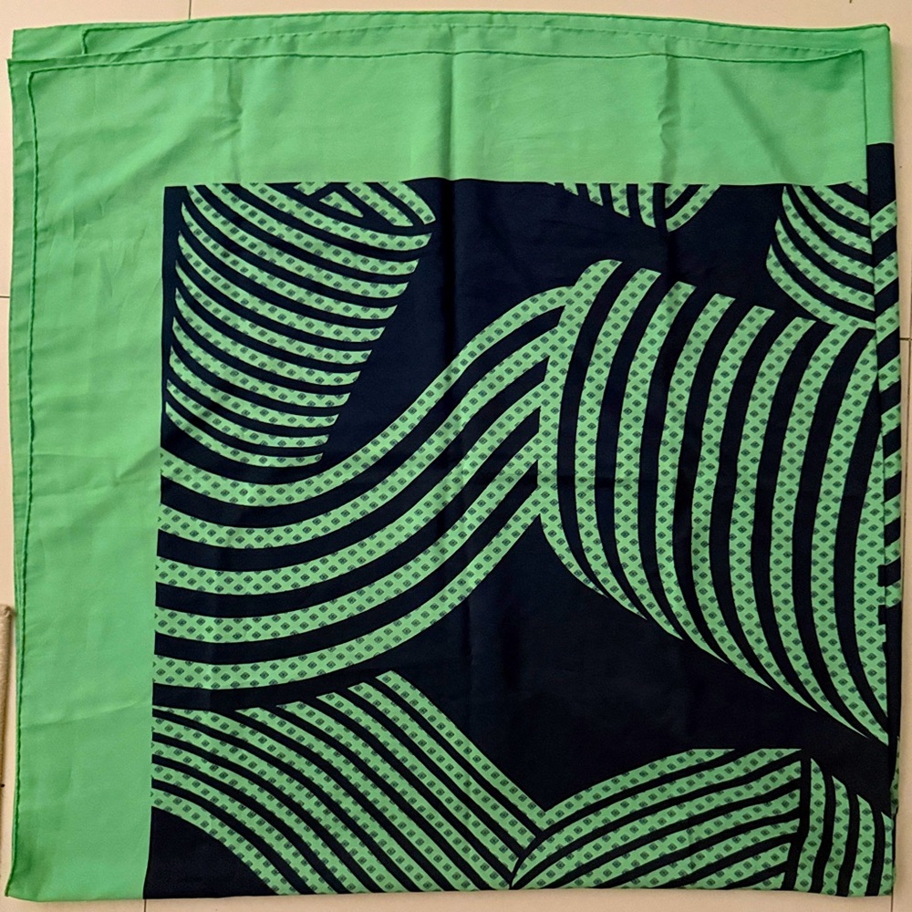 Vintage Large Silk Print Scarf